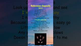 Queen  Bohemian Rhapsody Lyrics shorts [upl. by Collis]