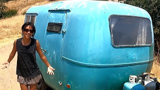 Buying a Used Scamp Trailer A Tiny Home Renovation Pt 1 [upl. by Suoivatra]