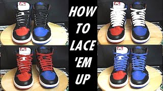 NIKE AIR JORDAN 1 TOP 3 WHAT THE LACES [upl. by Bensky13]