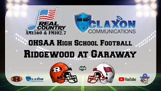 Ridgewood at Garaway  High School Football from WTNS 1027 FM [upl. by Hanafee]