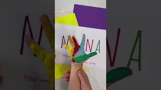 Easy Handprint Mothers Day Crafts  Nana Mothers Day Gift Card for Toddlers amp Preschool kids shorts [upl. by Chuipek]