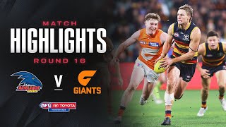 Adelaide Crows v GWS Giants Highlights  Round 16 2024  AFL [upl. by Alage]