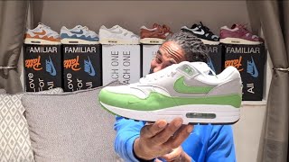 Is this the best Air Max 1 in my collection The highly anticipated Nike Airmax 1 Patta Chlorophyll [upl. by Higinbotham549]