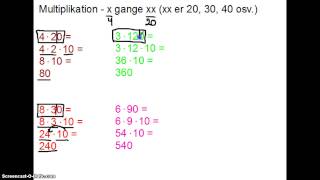 Multiplikation  X gange XX [upl. by Lebatsirc]