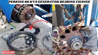 Perkins generator 80kva leroy somer alternator route bearing change [upl. by Lerraj783]