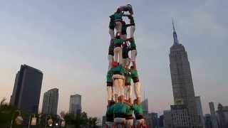 Castellers de Vilafranca in New York wowmpg [upl. by Hanni]