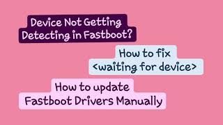 How to Fix Fastboot device not detected  Fastboot Waiting for device Fixed [upl. by Negaet]