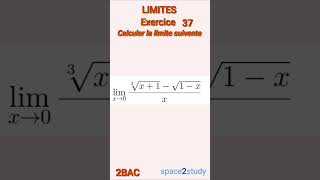 Exercice 37 Limites 2BAC Maths [upl. by Attenal]