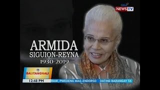 BT Arminda SiguionReyna pumanaw na sa edad na 88 [upl. by Lauer]