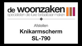 Afstellen knikarmscherm SL  790 [upl. by Lezley]