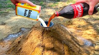 Experiment  Volcano eruption from Coca amp Mentos amp Baking Soda [upl. by Reteip]