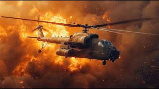 Mi 24 or Mi 35 helicopter being struck by a missile [upl. by Ydnal]