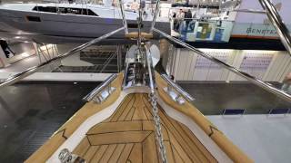 2017 Hallberg Rassy 342 sailing yacht inside cockpit and deck walk tour view [upl. by Ledeen]