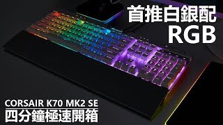 【開箱】首推白色 PBT再玩 RGB  Corsair K70 MK2 SE 全面升級 [upl. by Goldshell]