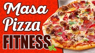 Pizza saludable y fitness  Masa pizza de avena saludable  Receta fitness pizza [upl. by Delanos]