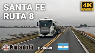 RUTA NACIONAL 8 VENADO TUERTO  MAGGIOLO driving TOUR UHD 4K 2024 PROVINCIA DE SANTA FEARGENTINA [upl. by Ardelis]