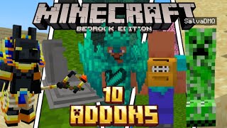 Los 10 Mejores Addons Survival para Minecraft 121 BedrockPe 🏆 [upl. by Diraj435]