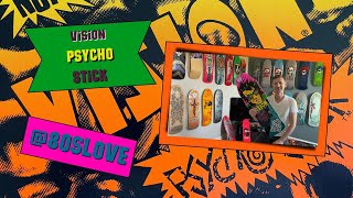 1986 Reissue of the 80s Iconic Vision Psycho Stick Skateboard Deck [upl. by Auhsuj]