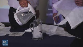 Chinese tech help Chilean company create water soluble plastic bag [upl. by Guenevere159]