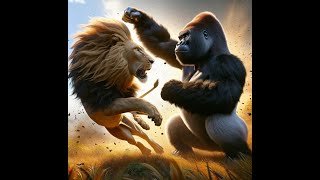 Gorilla Vs Lion Part 3 The Victory animals gorrilla lion kingkong lionfight motivation [upl. by Percy352]