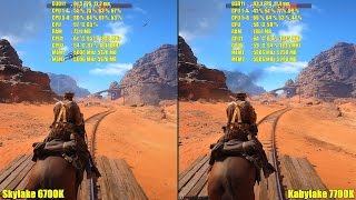 Battlefield 1 Kaby Lake 7700K Vs Skylake 6700K GTX 1080 SLI Frame Rate Comparison [upl. by Rena]