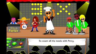 3 Times Table Song  Percy Parker  Who Likes School Dinners  with animation and lyrics [upl. by Eiramait]