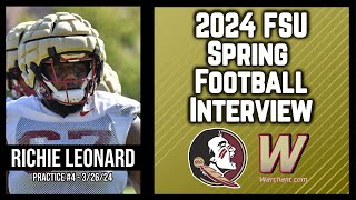 New FSU OL and Florida Transfer Richie Leonard talks spring practice  FSU Football  Warchant TV [upl. by Happ]