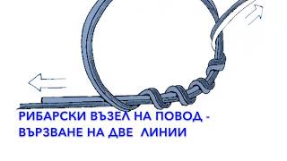 Рибарски възел на повод  връзване на две линии [upl. by Kred]