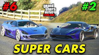 Top 10 BEST Super Cars In GTA 5 Online UPDATED [upl. by Rickart]