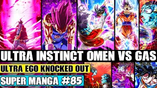 ULTRA INSTINCT OMEN GOKU VS GAS Vegeta Passes Out Dragon Ball Super Manga Chapter 85 Review [upl. by Marigolde908]