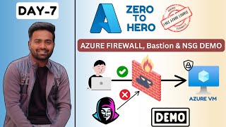 Day7  Azure Networking Demo  Azure VNet Firewall NSG and Bastion  Beginner Level Azure Project [upl. by Ees]