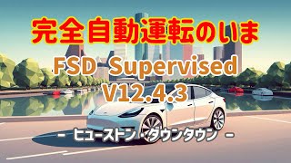 完全自動運転のいま  FSD Supervised v1243  ヒューストン・ダウンタウン [upl. by Nomsed913]