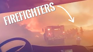 CLOSE CALL Wildland Firefighters ESCAPE Burnover [upl. by Rumery793]