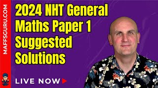 2024 General Maths VCAA NHT Paper 1 Suggested Solutions  MaffsGurucom [upl. by Ennaeirb]