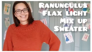 Ranunculus Flax Sweater knitting mashup Simply in Stitches [upl. by Marys]