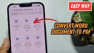 How To Convert Word Document To PDF iPhone 2024 [upl. by Yemarej775]