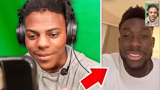 iShowSpeed FACETIMES Alphonso Davies Anthony Davis [upl. by Cassy]