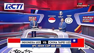 🔴LIVE INDONESIA VS CHINA TAIPEI  KUALIFIKASI PIALA ASIA U23 2023 [upl. by Ennaihs]