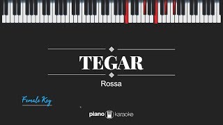 Tegar Female Key Rossa Karaoke Piano Cover [upl. by Lelith]