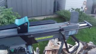 Chopping Wood with YARDWORKS 4 TON LOG Splitter [upl. by Center]