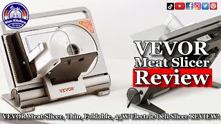 VEVOR Meat Slicer Thin Foldable 45W Electric Deli Slicer REVIEW [upl. by Mclyman299]