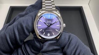 34mm Omega Aqua Terra  Lavender Dial [upl. by Gwenette]