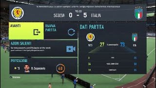 FIFA 22 Modalità Carriera amichevole internazionale Scozia Italia [upl. by Madelin]