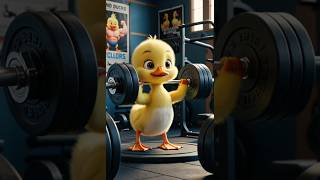 The duckling worked hard at the gym 🐥🏋🏻‍♂️ cuteduck shorts [upl. by Connolly]