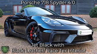 Porsche 718 Spyder 40 registered January 2021 70 finished in Jet Black [upl. by Yran]