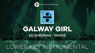 Galway Girl  Ed Sheeran  Lower Key Instrumental Karaoke [upl. by Salomon]