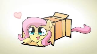 FLUTTERSHY REAGINDO aos PÔNEIS DESLIZANDO EM UMA CAIXA v20 ‹ Luli Rarity › [upl. by Coe]