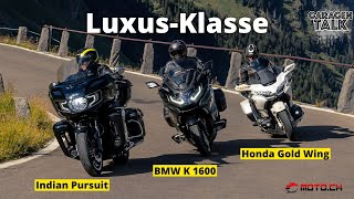 Viel zu schwer BMW K 1600 Grand America vs Honda Gold Wing Tour vs Indian Pursuit [upl. by Shiri702]