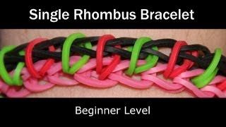 Rainbow Loom® Single Rhombus Bracelet [upl. by Aurilia685]