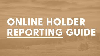 Unclaimed Property Guide Holder Reporting [upl. by Hebe]